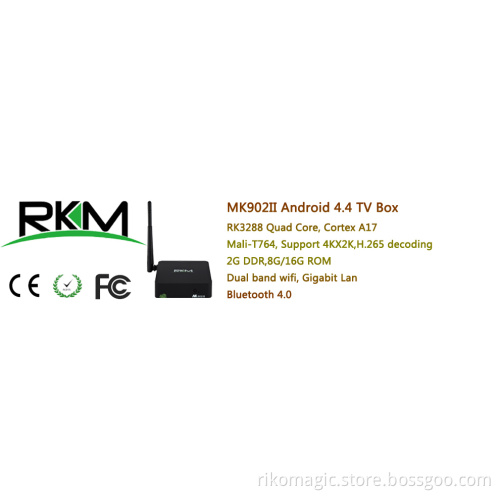 Android 4.4 IPTV Box, Use Rk3288 CPU, 2gddr, 16g ROM. Gigabit LAN